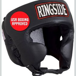 Ringside Competition Boxing Muay Thai MMA Sparring Head Protection Headgear with Cheeks Large