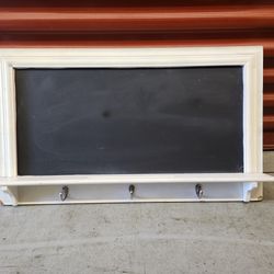 White Chalk Board/Coat Rack