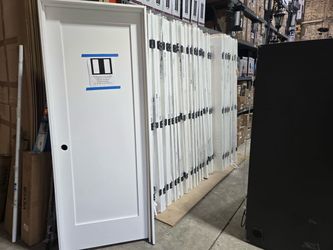 PRE HUNG PRIMED SOLID CORE DOORS AVAILABLE IN LEFT AND RIGHT HAND