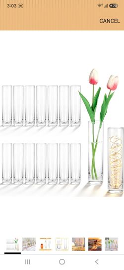 NEW - 16 Beautiful Glass Vases