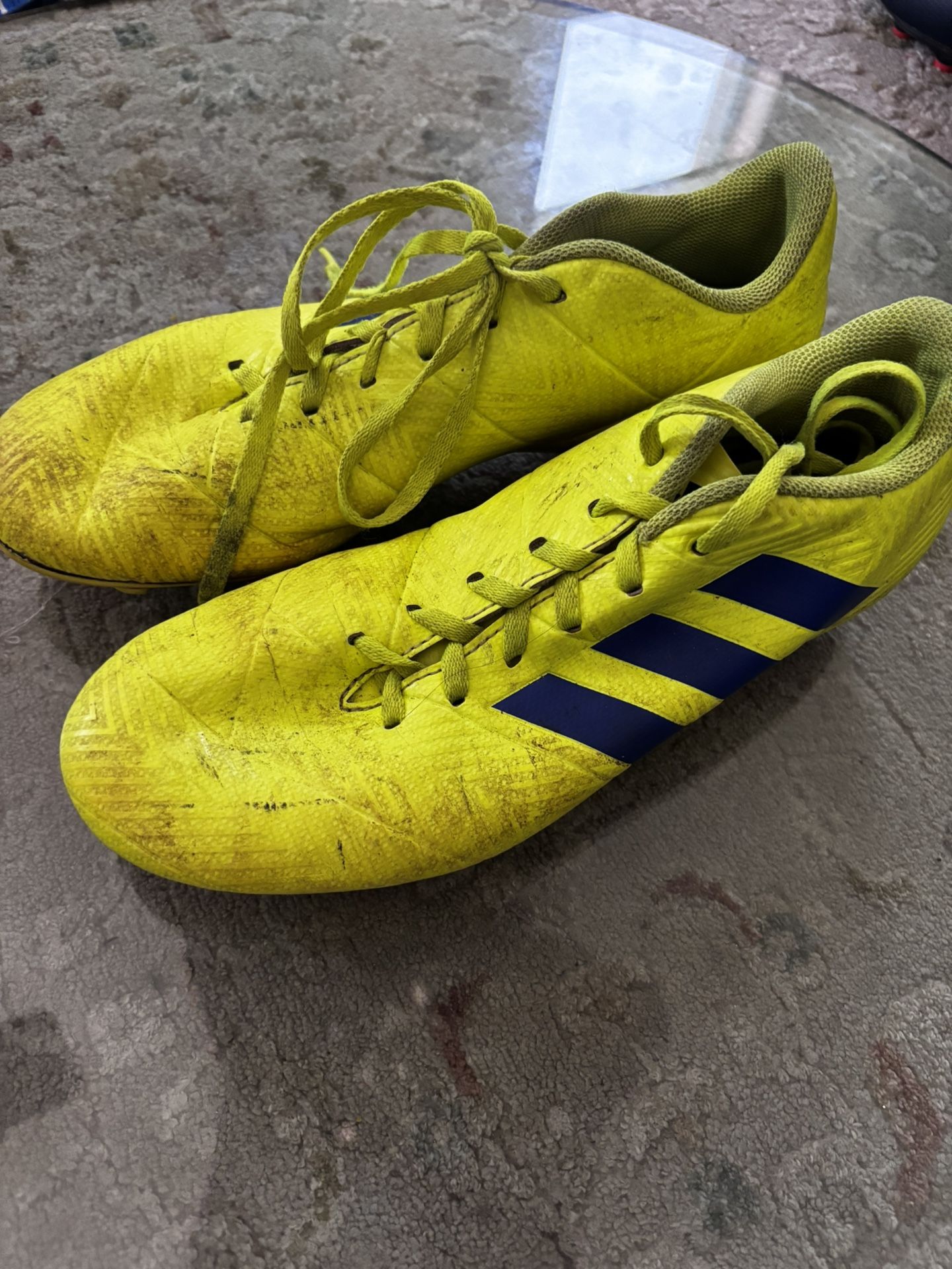 Adidas Yellow Soccer Cleats Y 6.5 or W 8