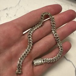 10k gold real diamond cuban bracelet 