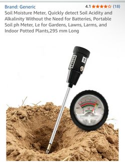 Soil Moisture & pH Meter – No Batteries Needed