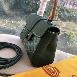 Unused-Authtic Goyard Saigon Shoulderbag VTG Green Handbag with