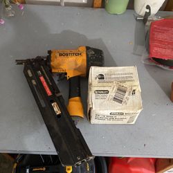 Bostitch nail Gun And Box Of 2000 Nails