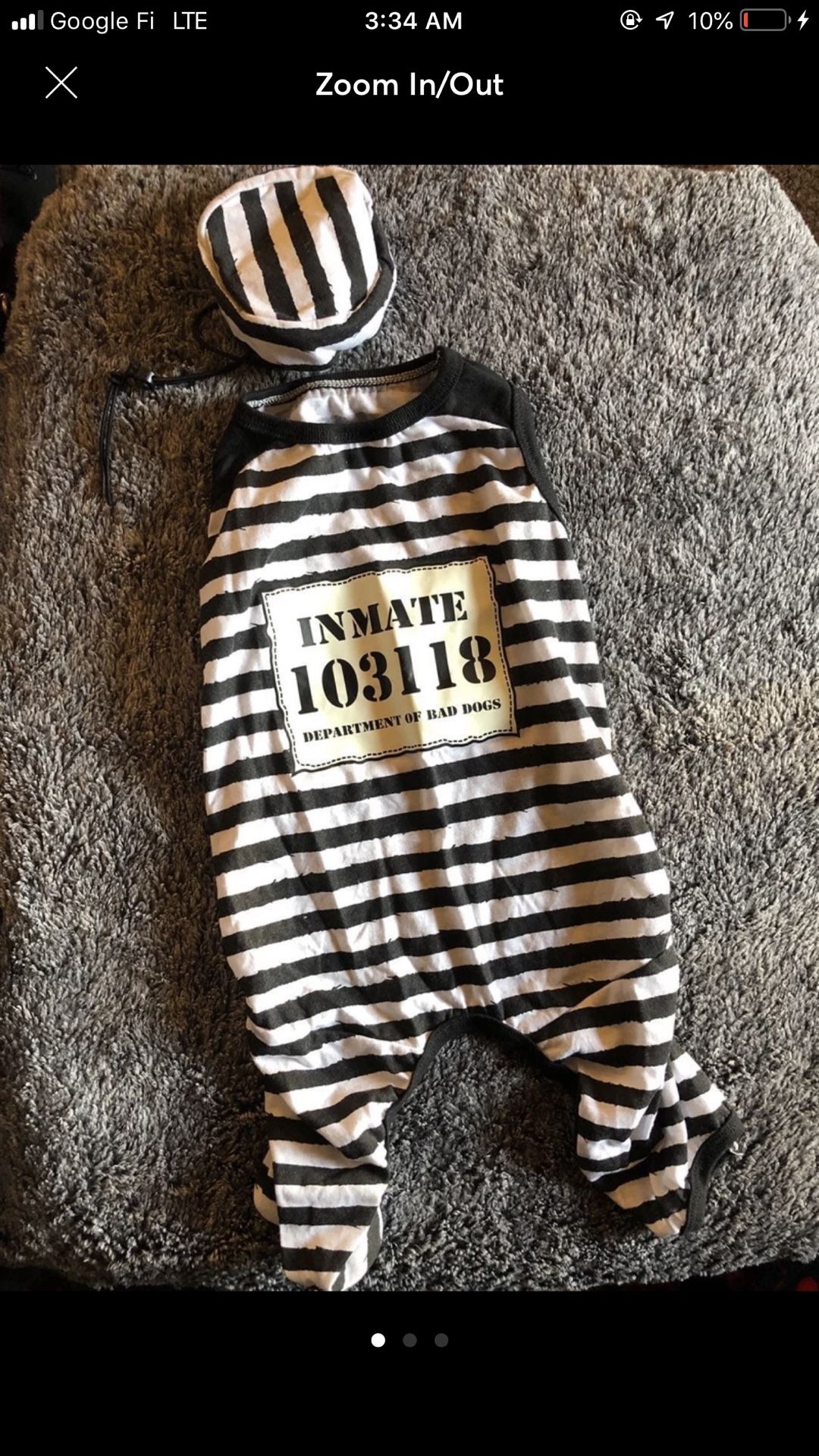 Inmate Dog Costume