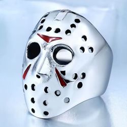 Stainless Steel Jason Vorhees Rings Size 11. Stewart&Nellis Pick Up 