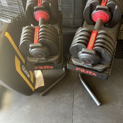 Adjustable Dumbbells 5-52.5 W/stand