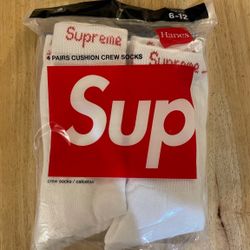 Supreme White Socks 