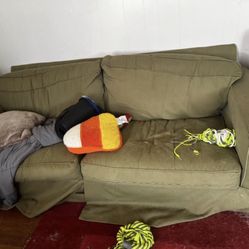 vintage green low to ground couch