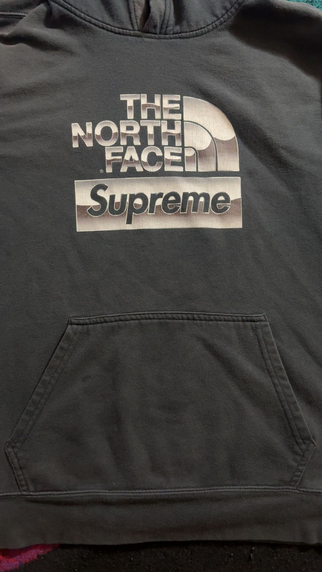 Supreme The North Face Metallic Logo Hooded Sweatshirt Size Lg Use 