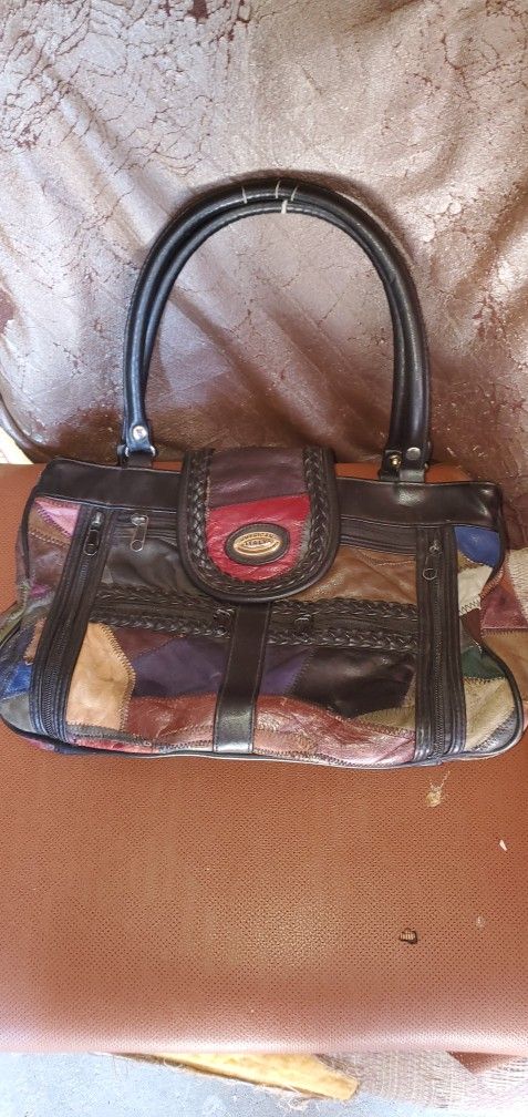 1970s Patchwork Leather Bag