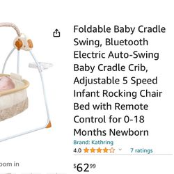 Baby Cradle Swing With Bluetooth