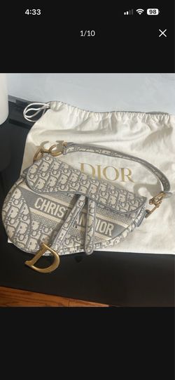 Authentic Dior Saddle Bag - Gray