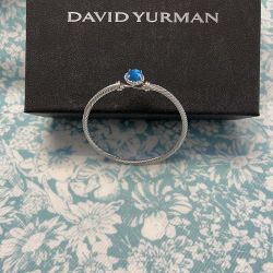  Blue Topaz Sterling Silver Bracelet 