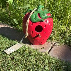 Birdhouse - Strawberry- Ceramic - Brand New - 10 Available 