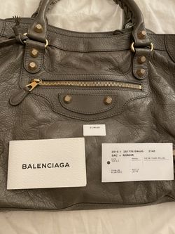 Classic Balenciaga City Giant Stud Leather
