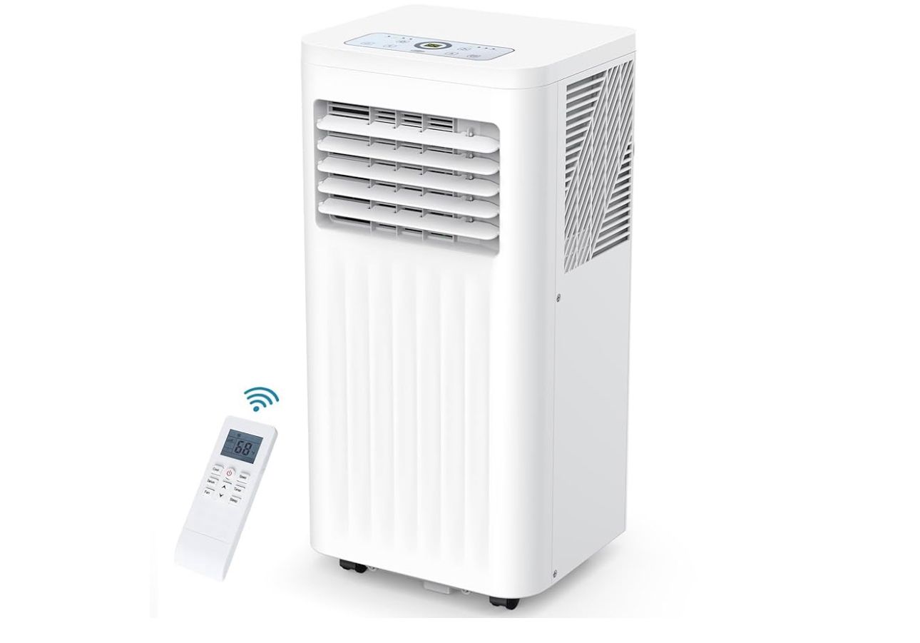 Joy Pebble Portable Air Conditioner, 8000 BTU Air Conditioner with Cooling, Fan, Dehumidifier, Sleep Mode, ≤55 db, Cooling up to 350 Sq. Ft. with 24H