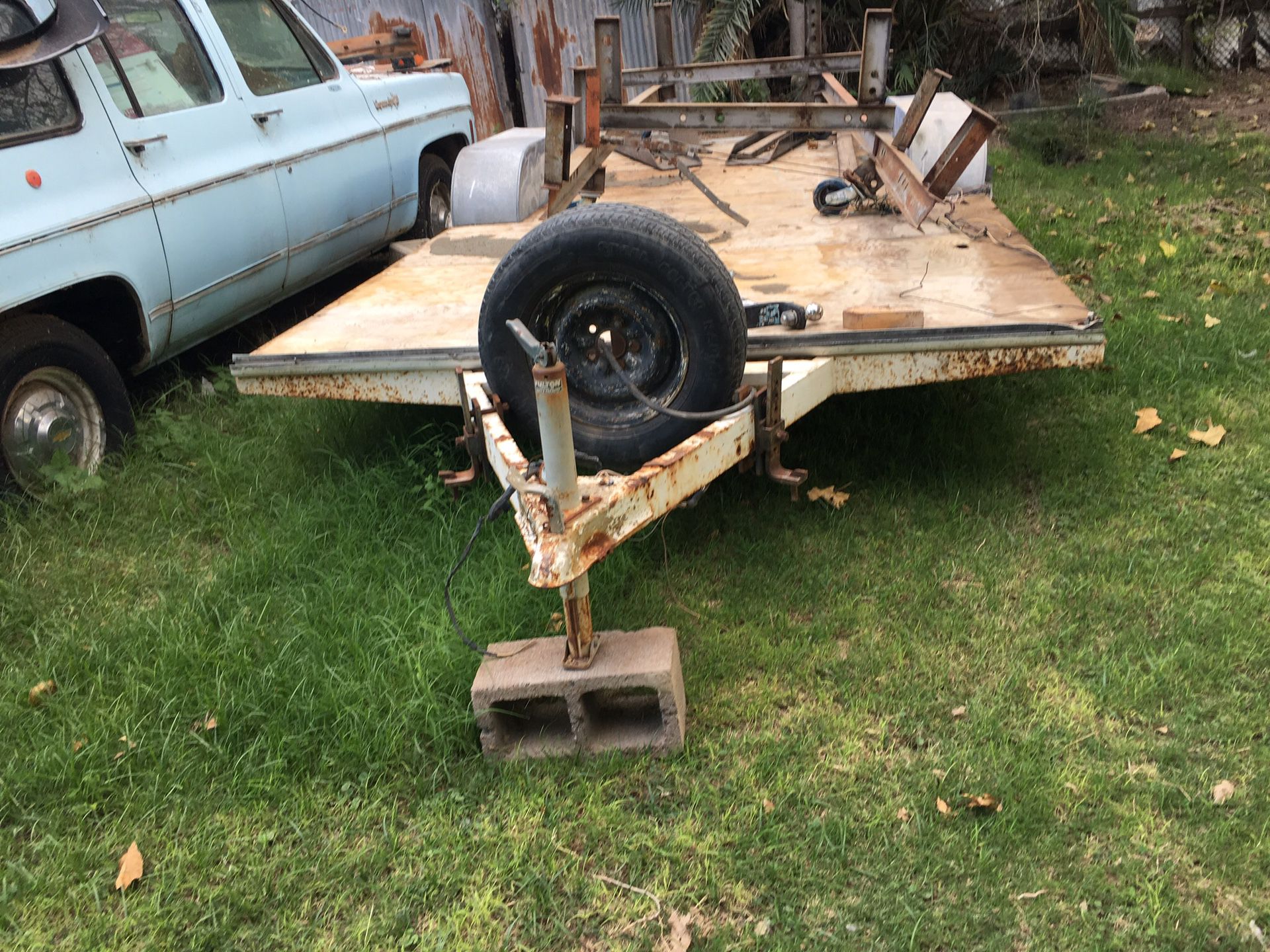 2axle 16 ft flatbed trailer no title