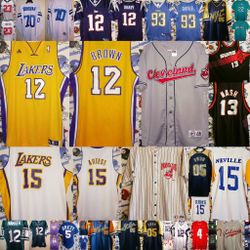 Vintage, Retro, Modern 1980s, 1990s, 2000s, 2010s NBA, NFL, MLB, NCAA, FUBU Basketball Football Baseball Jerseys