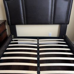 Queen Headboard, Bed Frame And Footboard