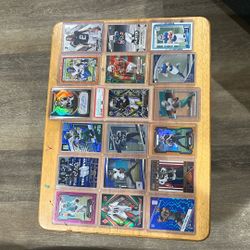 NFL 18-Football Card Lot, 10-Numbered, 1-PSA 9 Rookie Slab, & 7-Rookies 