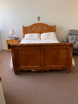 Queen Bed with Frame and Dresser