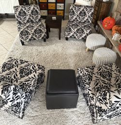 Black And White Accent Chairs