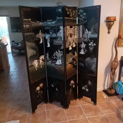 Authentic Japanese Privacy Screen Decorative Hand Engraved One Of A Kind From Japan