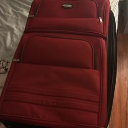 Red suitcases