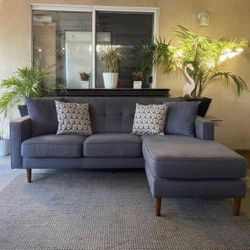 Gray Mid Century Modern Sectional Sofa
