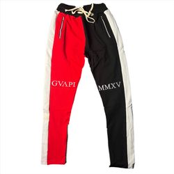 Two-Tone Joggers (Red, Black, & White)