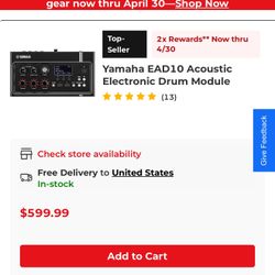 Yamaha Ead10 Acoustic Electronic Drum Module 