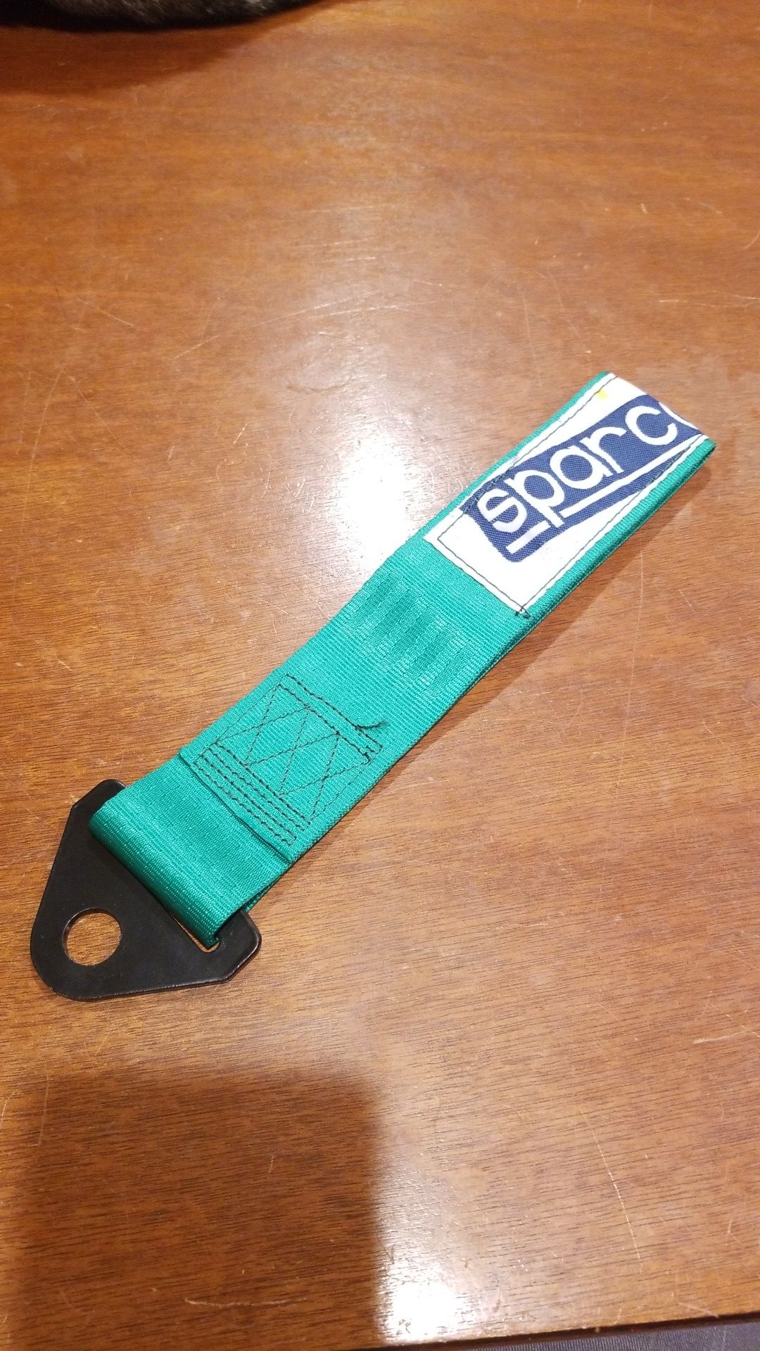 brand new green sparco tow hook strap