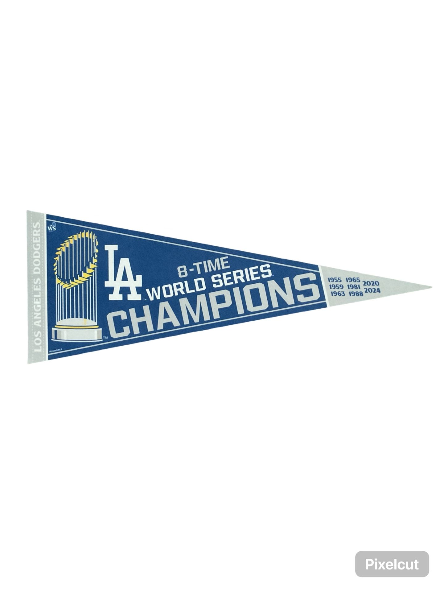 Los Angeles Dodgers 8x Times World Series Champions Pennat