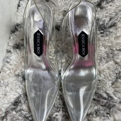 Clear Stiletto High Heels 4.7in 