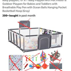 79x71" Baby playpen ( no mat)