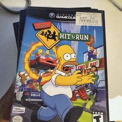 The simpsons hit and run GameCube game