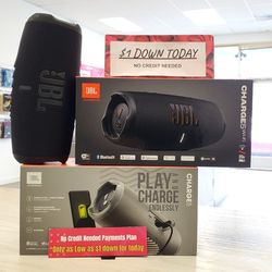 JBL Charge 5 Bluetooth Speaker - $1 DOWN TODAY, NO CREDIT NEEDED