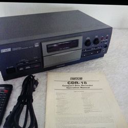 Otari CDR 18 Professional 24-bit Compact Disc Recorder Player With Remote And Manual