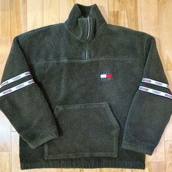 Men’s L Tommy Hilfiger Sage Quarter-Zip Sherpa