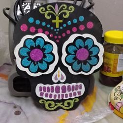 Candy Skull Wooden Wall Decorations