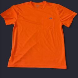 Orange Dickies pocket tee 