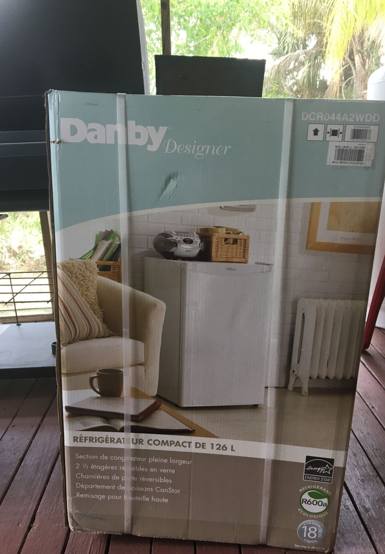 Danby designer model number DCR04482WDD 4.4 ft.³ compact refrigerator