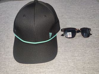 Brand new hat and sunglasses. Used Oxford size 8 shoes