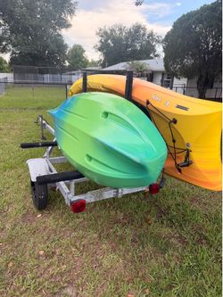 Kayaks and trailer