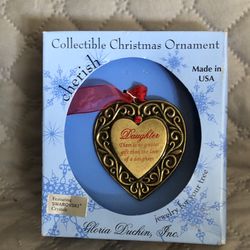Gloria Duchin Daughter Collectible Christmas Ornament With Swarovski Crystals 