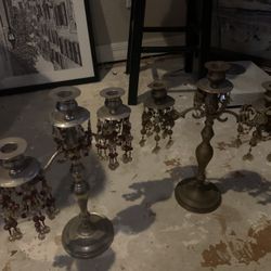 Old Candle Sticks Antique 
