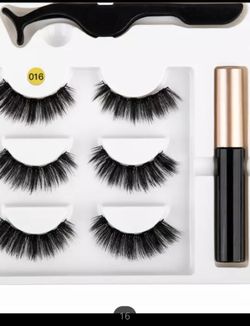 Magnet Eyelash Magnetic Liquid Eyeliner & Magnetic False Eyelashes & Tweezer Set Waterproof Long Lasting Eyelash Extension