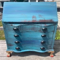 Unique Hand Painted Secretary Desk 